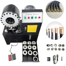 Cr-057133 Haywhnkn 220v 1ph Electric Tube Shrinking Machine High Pressure Hose Crimper With 10 Dies