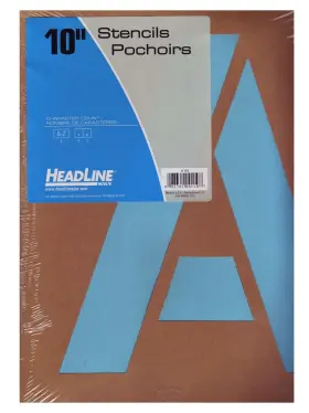 Headline 083392001107 Sign 110 Stencil Set 10-inch Capital Letters A To Z