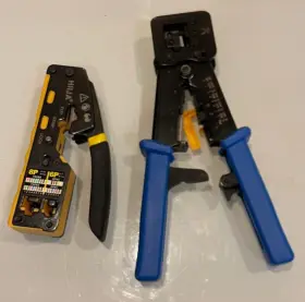 Rj11 Hiija 786118078505 2 Tool Pair Lot Rj45 Crimp Cat5 Crimping 8p 6p - Set Of Both