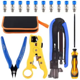Hilitchi 799862353163 5 In 1 Coaxial Compression Tool With Instruction Manual Coax Cable Crimper