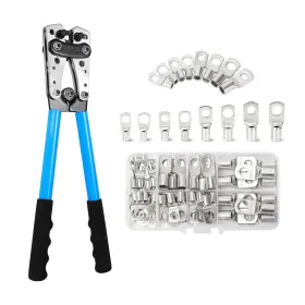 Hks 645569502147 Battery Cable Lug Crimping Tool 10-1 Awg With 60pcs Copper Ring Terminals