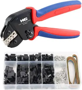 Ym-58bs Hks Jst Open Barrel Crimping Tool With 590pcs Jst-sm Connectors Kit - 24-16 Awg