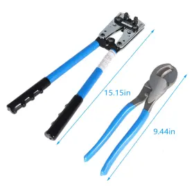 Hgf94724 Home-garden-fix New Battery Cable Lug Crimping Tool From 6 - 50mm With Cutter And Crimper
