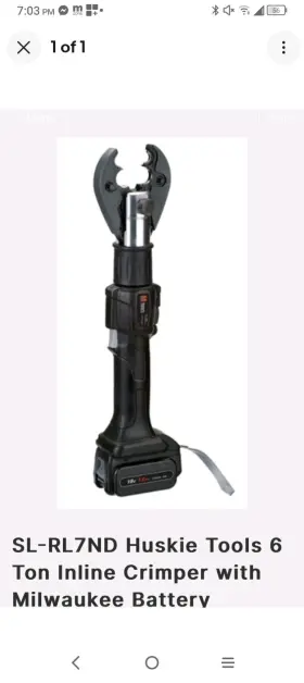 Sl-rl7nd Huskie Wct1000m Huskies 6ton Inline Crimper/cuttor With Makita 5ah Battery