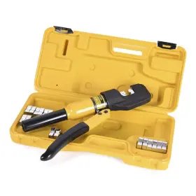 Hwc007000 Hyclat 10 Tons Hydraulic Crimping Tool Battery Cable Lug Terminal Crimper With 9 Pai