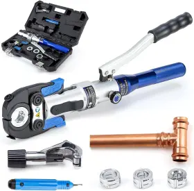 Ibosad Ht-1950-n Copper Tube Fittings Hydraulic Pipe Crimping Tool With 1/2 Inch 3/4 And 1 I