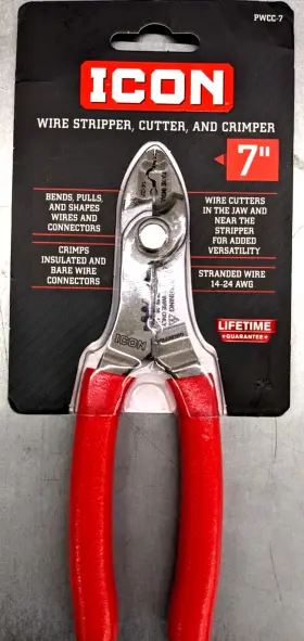 Pwcss7acf Icon 193175501172 7 Inch Wire Stripper Cutter Crimper New Snap-on