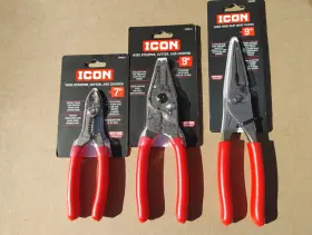 Pwcc-7 Icon Plsj9 Pwcc-9 3 Wire Stripper Cutter Crimper And Long Nose Slip Joint Pliers