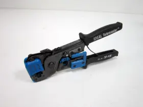 30-496 Ideal Telemaster Crimp/cut/strip Steel For Rj-11 And Rj-45 Modular Plugs