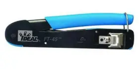 33-495 Ideal Ft-45 Feed-thru Rj-45 Crimp Tool Cat5e Cat6 Cat6a #33-495
