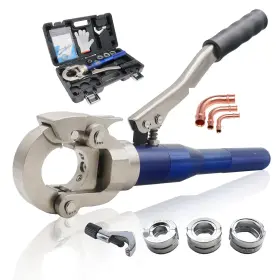 Ig-1632 Igeelee Hydraulic Copper Press Tool With 1/2 Inch 3/4 And 1 Jaw Pipe Propress Cr