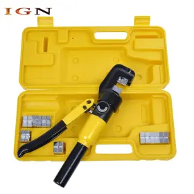 Ign853722 Ignparts 6mt Hydraulic Crimper Crimping Tool Wire Battery Cable Lug Terminal With 8 Dies