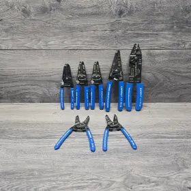 Ie-125 Imperial Usa Made Tool Blue Wire Stripper And Crimper Professional Lot Of 7