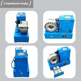 05731242 Intbuying Electric Hydraulic Hose Crimper Machine With 8 Dies 50t Cnc Crimping Assembly