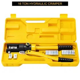 T136-dta24791 Ironmax Hydraulic Wire Terminal Crimper 16 Ton Battery Cable Lug Crimping Tool Utility