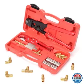 B0dc65skdx Iwiss Icrimp Pex Pipe Clamp Crimp Tool Kit 3/8-1 Inch Stainless Steel Clamps Cutter Fittin