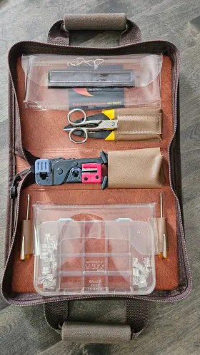 54-462 Jensen Crimper Kit For Rj45 Cat5 And Rj11 Connectors With Cordura Case
