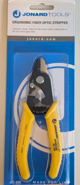 Jic-200 Jonard Tools Brand New Ergonomic One Hole Fiber Optic Stripper
