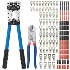Yxqtz-001 Joyumy Battery Cable Lug Crimping Tool Kit Awg 10-1/0 Gauge Wire Crimper Ba