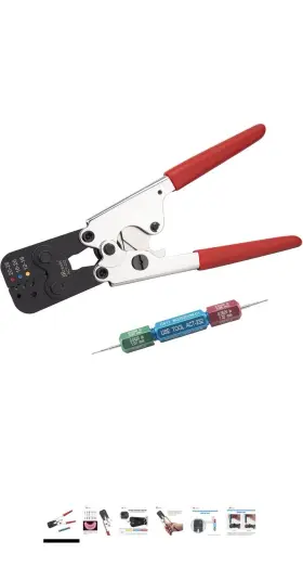 Act-232 Jrready Crimping Tool For 12-26 Awg Electrical Connectors Red Handles. New