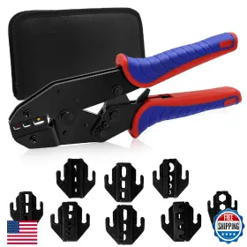 B0ctgcxbw7 Judelvei Wire Crimping Tool Kit 8-piece Set For Heat Shrink And Non-insulated Co