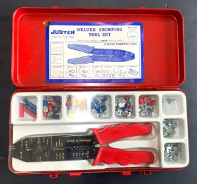 4379 Justen Crimp Strip Tool Wire Stripper Terminal Crimper Deluxe Crimping Set