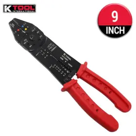 Kti56201 K-tool International Crimp/wire Stripper Pro Multi Purpose 9 Inch