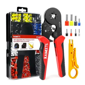 Kdc01 Kaiweets Ferrule Crimping Tool Kit Awg 23-7 Self-adjustable Wire Crimper Plie