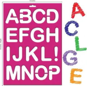 4336892678 Karty Large Letter Stencils Kit 3pc 10 Inch X14 Reusable Plastic Alphabet And Number