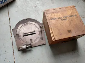 Atbo-2062 Kell-strom Aircraft Mechanics Propeller Universal Protractor In Hinged Case