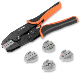 Kf Cptec 710456838828 5pcs Ratchet Wire Crimping Tool Kit With Quick-change Jaws For Heat