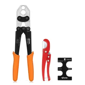 Kf Cptec 716921638825 Pex B Crimping Tool Heavy-duty Forged Steel Crimp With Tubing Cutter