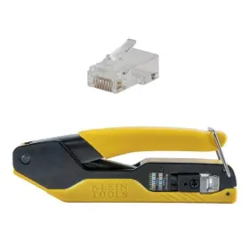 Klein Tools 092644409028 Compact Pass-thru Modular Crimper With Cat5e Data Plugs 20-pack