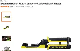 1003010107 Klein Tools Extended Reach Multi-connector Compression Crimper