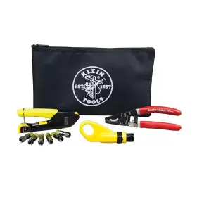 Klein Tools 313055492493 Coax Cable Installation Tool Set With Zipper Pouch
