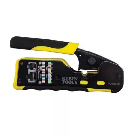 Klein Tools 445034166101 Ratcheting Ethernet Wire Crimper / Stripper Cutter For Pass-thru