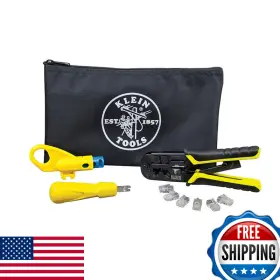 Klein Tools B07c571x1p Vdv026-212 Coax Installation Kit Crimp Tool Cable Cutter Stripper