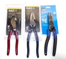 D213-9ne Klein Tools D248-8 And Ideal 45-110 Lineman Cutters Stripper Pliers