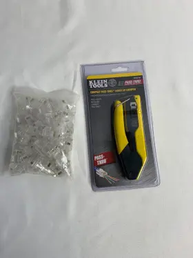 Vdv226-005 Klein Tools Compact Pass-thru Crimper Modular For Rj45 New