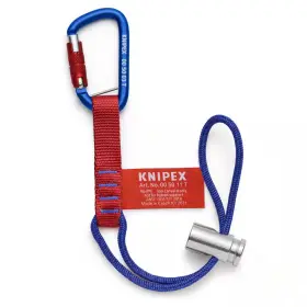 Knipex 445036662618 18 Inch Tool Tethering Adaptor Straps With Captive Eye Carabiner Up To 13 Lbs