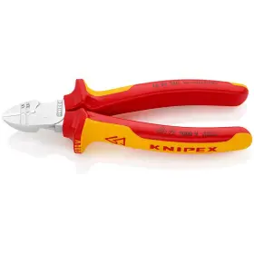 Knipex 843221003999 6-1/4 Inch 1000-volt Insulated Diagonal Cutter And Insulation Stripper