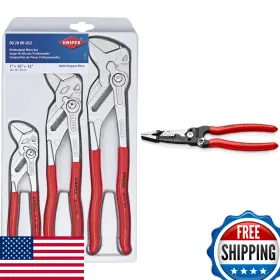 B09p83tq12 Knipex Pliers Wrench 3-pc Set And Forged Wire Stripper 7 Inch 10 12 8