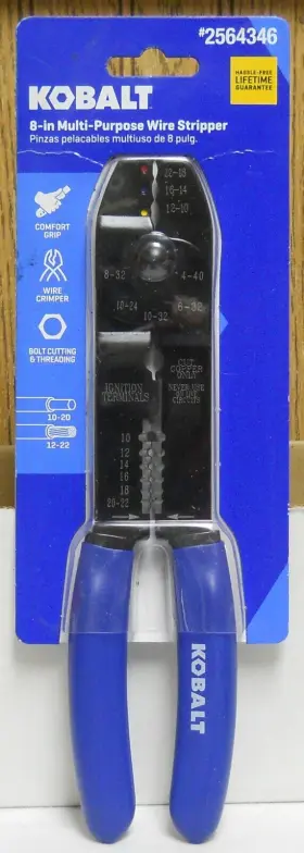 2564346 Kobalt 032886727542 Multi-purpose 8-in-1 Wire Stripping Pliers