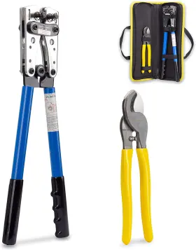 Kotto 445041864885 Battery Cable Lug Crimper Tool 6-50mm Wire Crimping Pliers For Crim