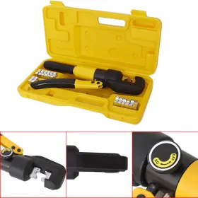 Law59562 Labwork 10ton Hydraulic Crimper Crimping Tool With 8 Dies Wire Battery Cable Lug Termina
