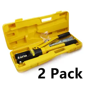 Law59568 Labwork Hydraulic Crimper 16 Ton Battery Cable Crimping Tool With 11 Dies 2pcs