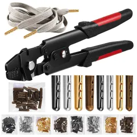 Hiu-lasnten-2164 Lasnten 201 Pcs Aglet Repair Kit Include Crimping Tool 2 Sizes 4 Colors Metal S