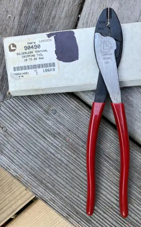 90490 Lawson Nos Crimping Pliers #90490 - 22-10 Awg Solderless Terminal