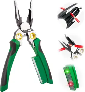 Dl0049a1 Lazukes 8 In 1 Wire Stripper With Voltage Tester Electrical Pliers Multi-function