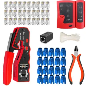 Leatbuy-tech 728514720695 Rj45 Crimp Tool Kit For Ethernet Cat5 Crimper Cat6 Professional Crim